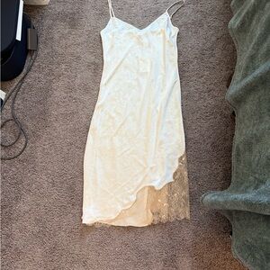 Wilfred Ivory Satin Slip Dress